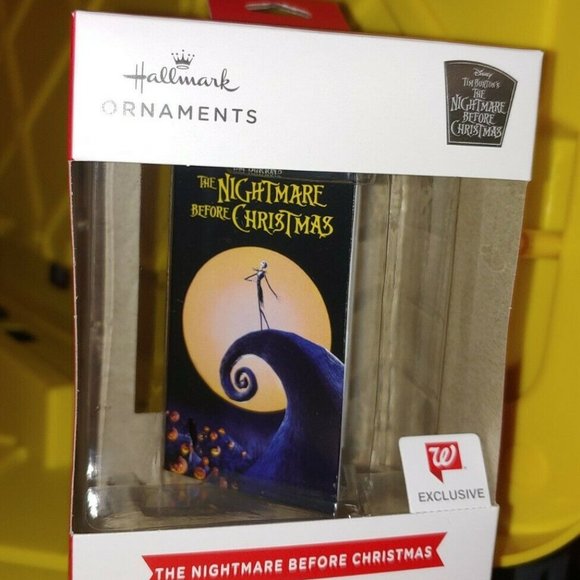 Hallmark 2021 Nightmare Before Christmas VHS Case Ornament Brand New Walgreen's - Picture 1 of 3
